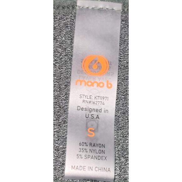 Mono B Ribbed Forrest Green Basic Capsule Wardrobe Bodysuit Small - Picture 2 of 2